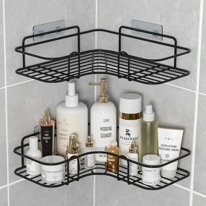 Wall Mounted Corner Bathroom Storage Shelf