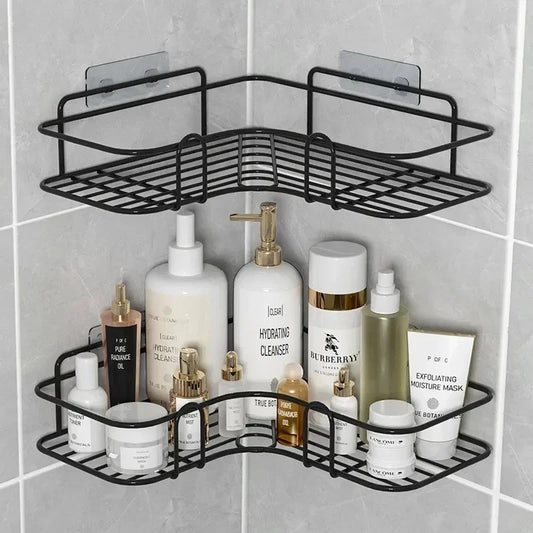Wall Mounted Corner Bathroom Storage Shelf