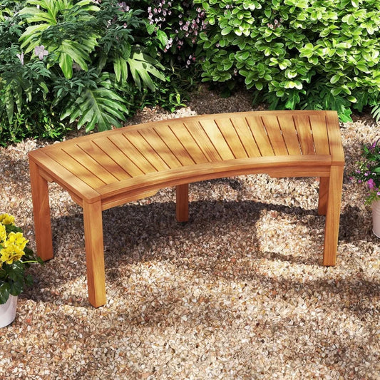 Moccha Outdoor Curved  Fire Pit Bench
