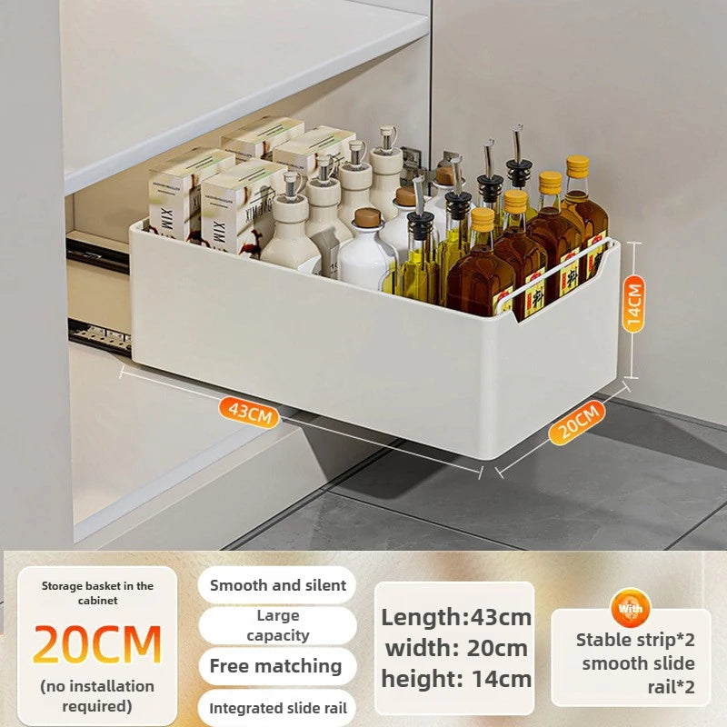 Pull-out Kitchen Drawer  Storage Tray