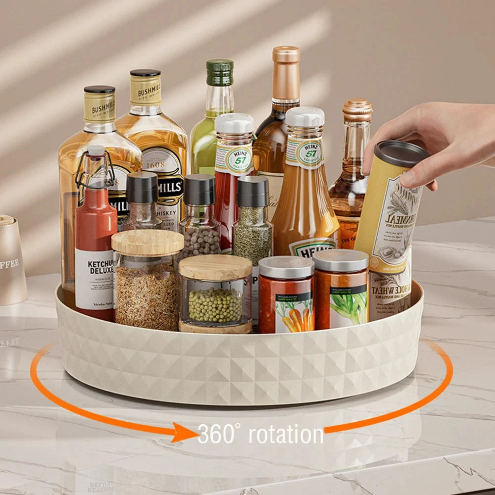 360 Degree Rotating Non Slip Cabinet Storage Rack