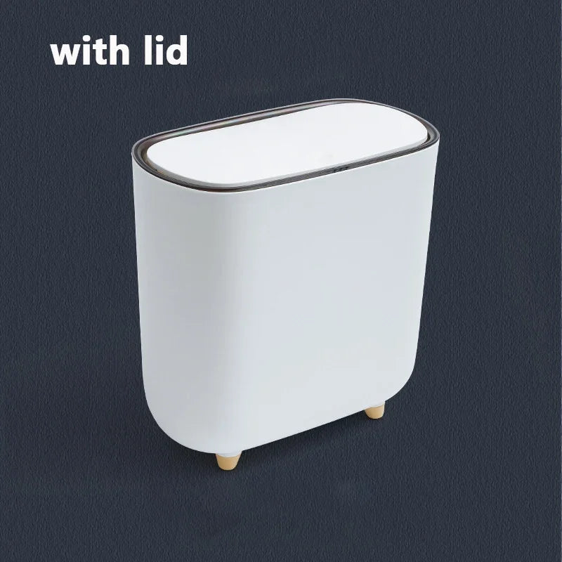 Narrow Trash Can  for Home, Office or Small Spaces